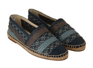 Dolce &amp; Gabbana Elegant Woven Leather Espadrilles