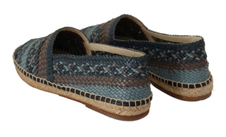 Dolce &amp; Gabbana Elegant Woven Leather Espadrilles