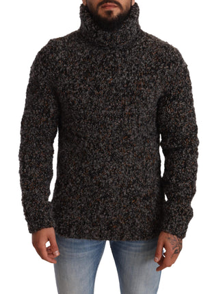 Dolce &amp; Gabbana Elegant Speckled Turtleneck Wool-Blend Sweater