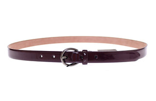 Dolce & Gabbana Elegant Purple Leather Belt - Italian Elegance