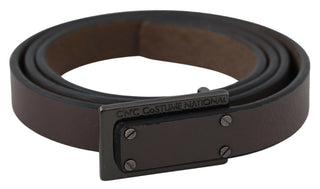 Costume National Elegant Brown Leather Fashion Belt