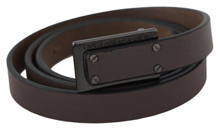 Costume National Elegant Brown Leather Fashion Belt