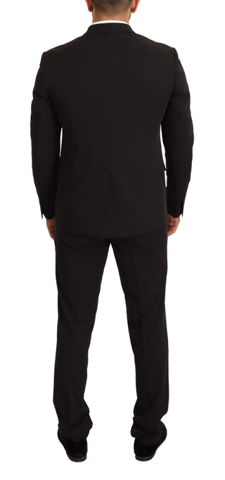 Domenico Tagliente Elegant Black Slim Fit Two-Piece Suit