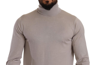 Dolce & Gabbana Elegant Light Blue Cashmere Turtleneck Sweater