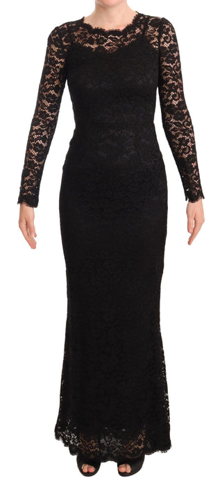 Dolce &amp; Gabbana Elegant Laminated Lace Mermaid Dress