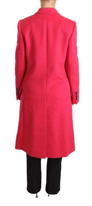 Dolce &amp; Gabbana Elegant Pink Wool-Cashmere Coat