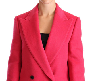 Dolce &amp; Gabbana Elegant Pink Wool-Cashmere Coat