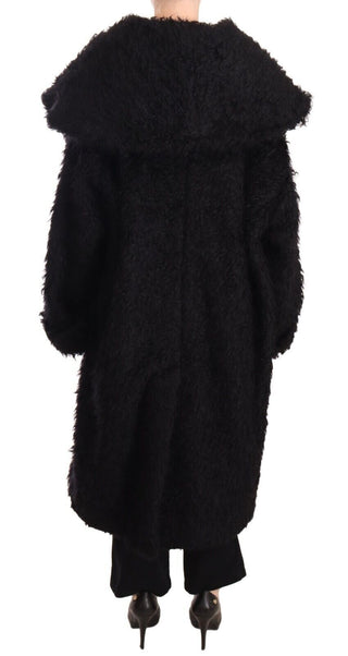 Dolce &amp; Gabbana Sleek Runway Fur Cape Trench Jacket