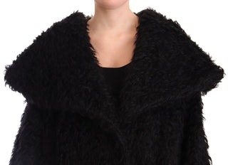 Dolce &amp; Gabbana Sleek Runway Fur Cape Trench Jacket