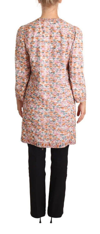 Dolce &amp; Gabbana Elegant Floral Silk Trench Coat