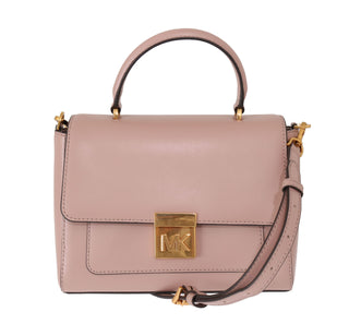 Michael Kors Elegant Pink Leather Mindy Shoulder Bag