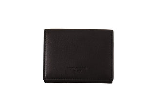 Dolce & Gabbana Elegant Black Leather Trifold Multi Kit