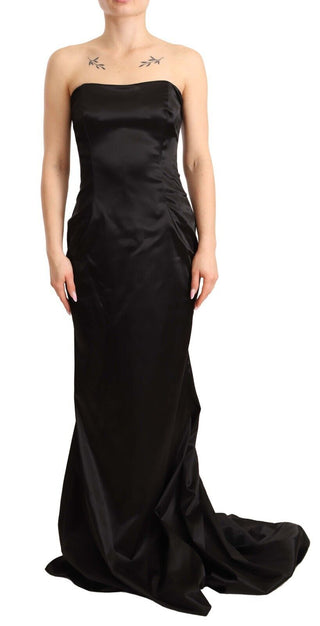 Dolce &amp; Gabbana Elegant Black Strapless Mermaid Dress