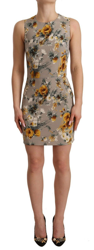 Dolce &amp; Gabbana Elegant Floral Sheath Mini Dress