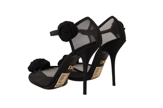 Dolce &amp; Gabbana Elegant Black Mesh Heels Pumps