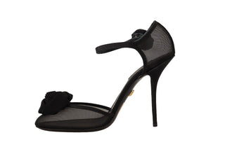 Dolce &amp; Gabbana Elegant Black Mesh Heels Pumps