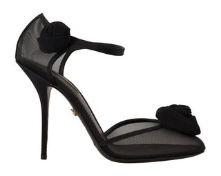 Dolce &amp; Gabbana Elegant Black Mesh Heels Pumps