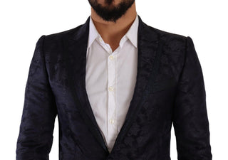 Dolce &amp; Gabbana Elegant Dark Blue MARTINI Formal Blazer