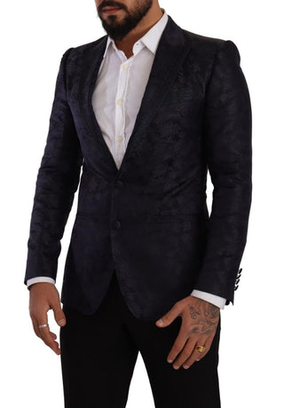 Dolce &amp; Gabbana Elegant Dark Blue MARTINI Formal Blazer