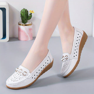 Women's Flat Shoes Hollow Design Casual Breathable Easy to Wear Comfortable Women's Shoes 