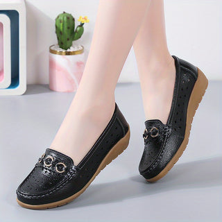 Women's Flat Shoes Hollow Design Casual Breathable Easy to Wear Comfortable Women's Shoes 