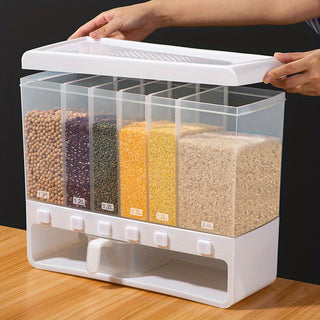 Separate Rice Box Without Bumps: Large Capacity Kitchen Storage Jar for Grains and Cereals 