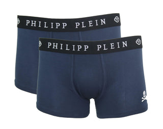 Philipp Plein Blue Cotton Men's Boxer