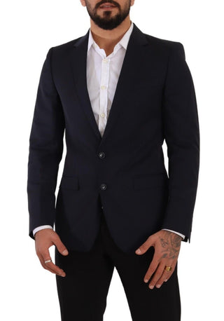 Dolce & Gabbana Sleek Navy Martini Slim Fit Wool Blazer