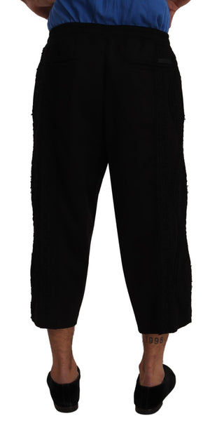 Dolce &amp; Gabbana Elegant Black Cropped Torero Pants