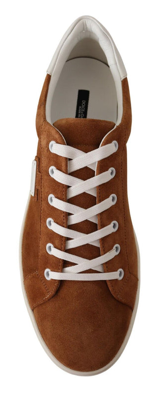 Dolce &amp; Gabbana Elegant Two-Tone Leather Sneakers