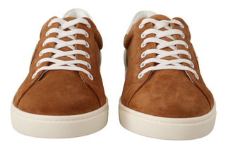 Dolce &amp; Gabbana Elegant Two-Tone Leather Sneakers