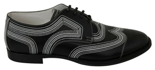 Dolce & Gabbana Elegant Black and White Derby Shoes