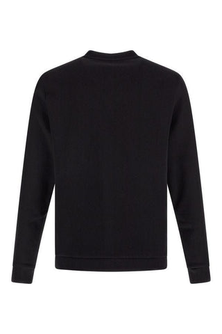 Hugo Boss Elegant Black Cotton Round Neck Sweatshirt