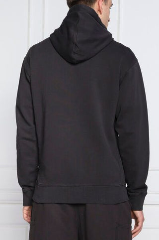 Hugo Boss Elegant Dark Blue Cotton Hooded Sweatshirt