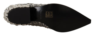 Dolce &amp; Gabbana Crystal-Embellished Black Suede Boots