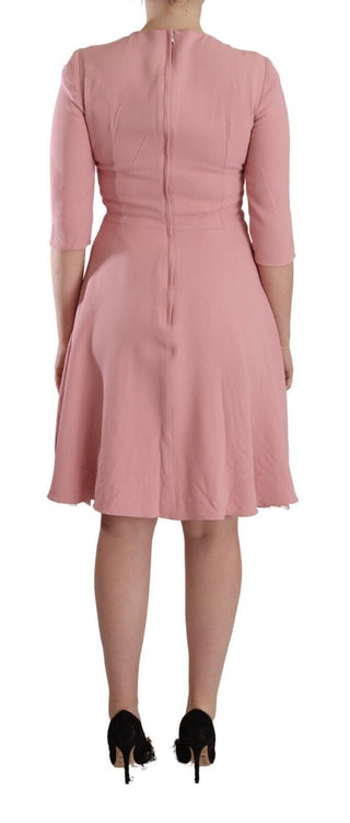 Dolce &amp; Gabbana Elegant Pink A-Line Knee Length Dress