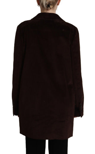 Dolce &amp; Gabbana Elegant Burgundy Double-Breasted Trench Coat