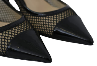 Jimmy Choo Chic Patent Mesh Pointed Pumps