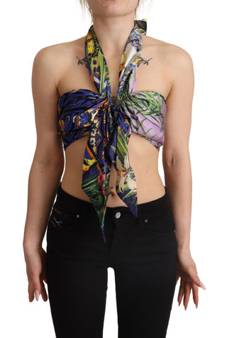 Dolce &amp; Gabbana Sumptuous Silk Halter Cropped Top - Multicolor