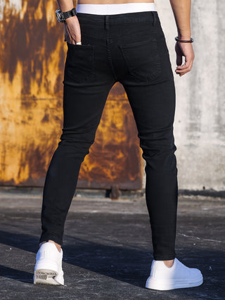 Men's Casual Slim Fit Jeans, Fashionable Medium Stretch Street Style Jeans 