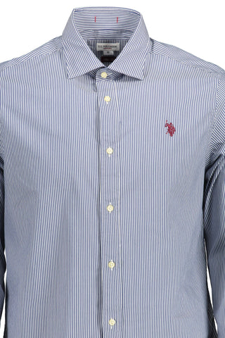 US POLO ASSN. Blue Cotton Men Shirt