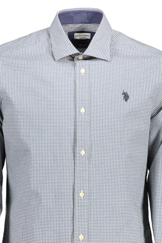 US POLO ASSN. Light Blue Cotton Men Shirt