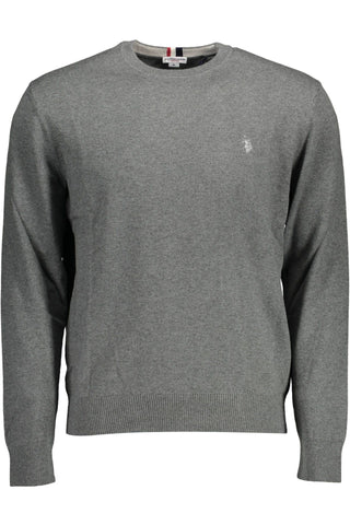 US POLO ASSN. Gray Cotton Mens Sweater