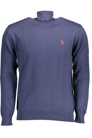 US POLO ASSN. Blue Cotton Men Sweater