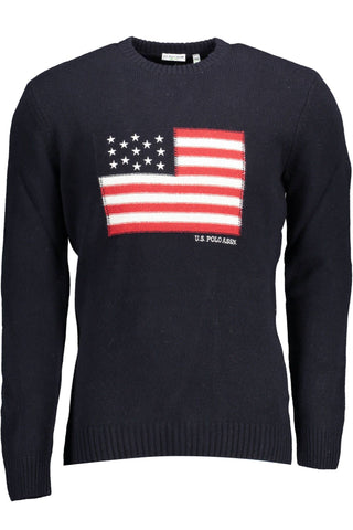 US POLO ASSN. Blue Wool Men Sweater