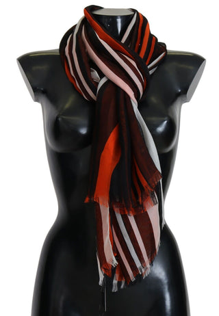 Dolce &amp; Gabbana Elegant Multicolor Silk Fringed Scarf