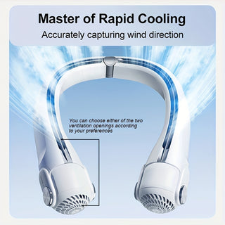 Portable Neck Cooler USB Charging 3 Adjustable Turbo Blades Bladeless Cooler for Outdoor Use 