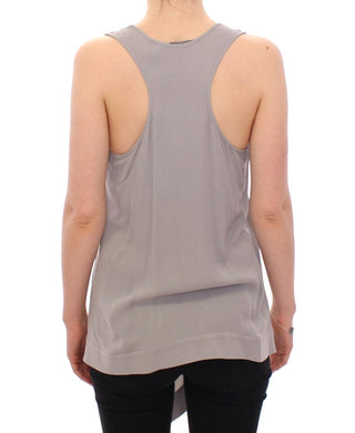 Comeforbreakfast Elegant Gray Viscose Top – Timeless Style