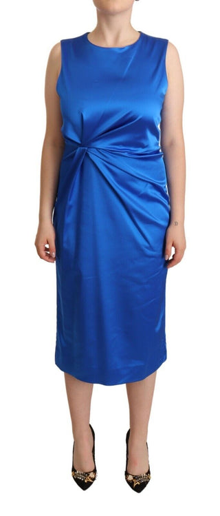 PAROSH Elegant Sleeveless Sheath Midi Dress