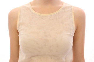 Dolce &amp; Gabbana Elegant Beige Tank Top Blouse